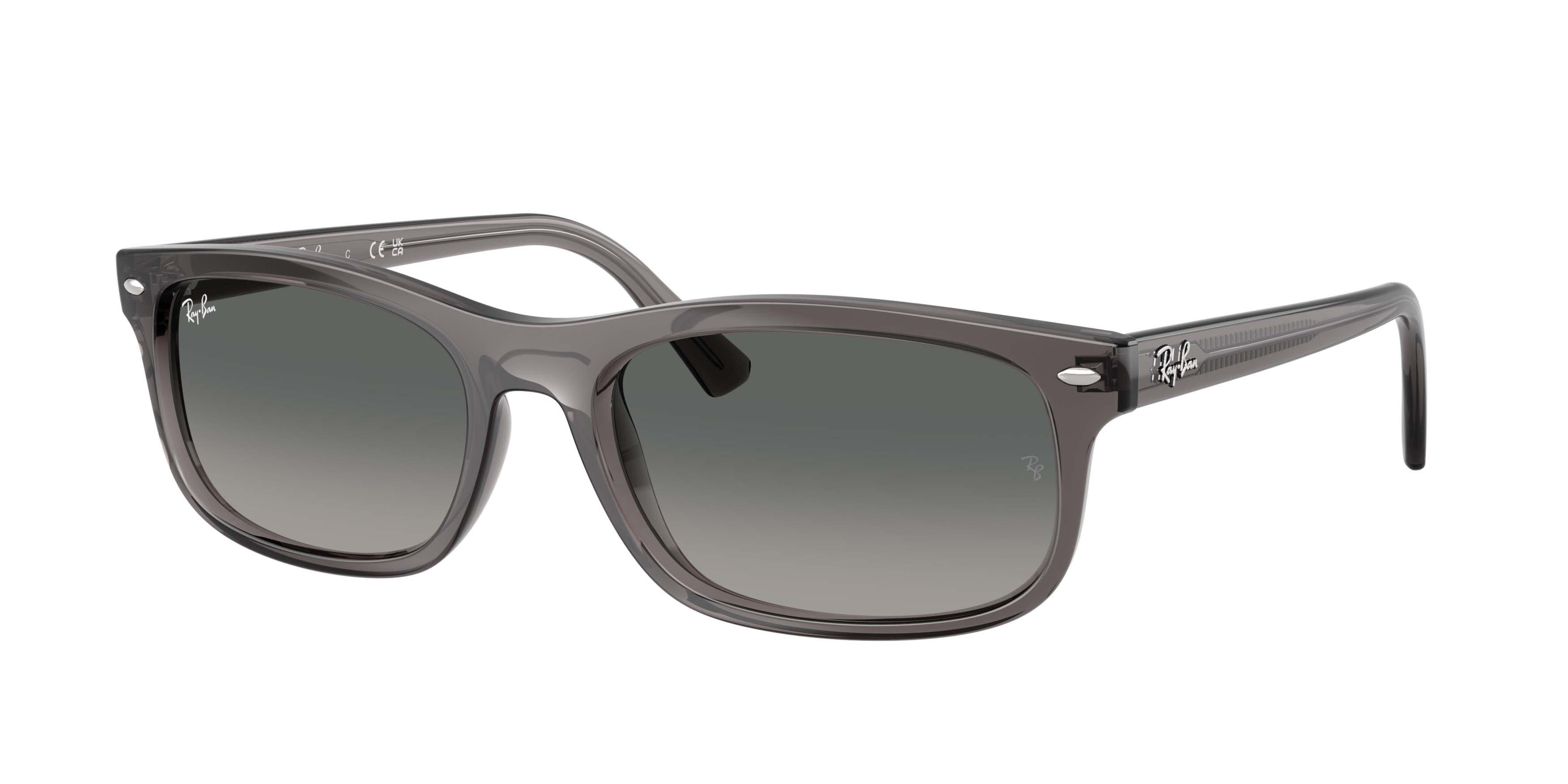 Ray-Ban RB2224 Grey Gradient Sunglasses – Matte Opal Light Grey